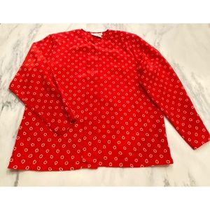 Vintage red Oscar De La Renta Expressions